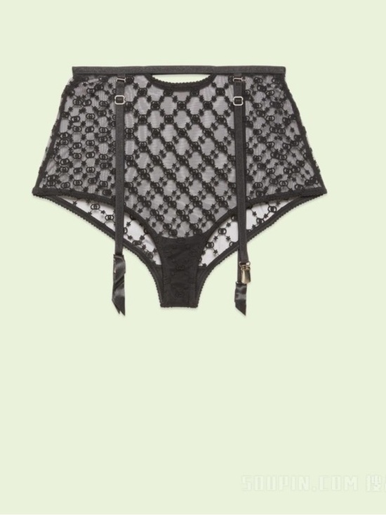 Gucci Other - NWT GUCCI Black GG Star Tulle Garter Panties Size/ XS